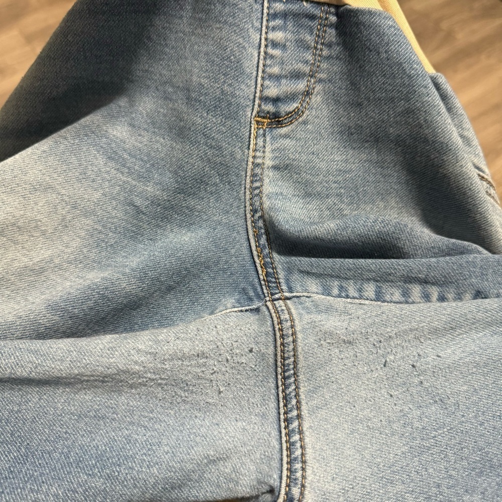 Maternity Pregnancy Blue Washout Soft Denim Skinny Pants Size M Mom to Be - Picture 10 of 10